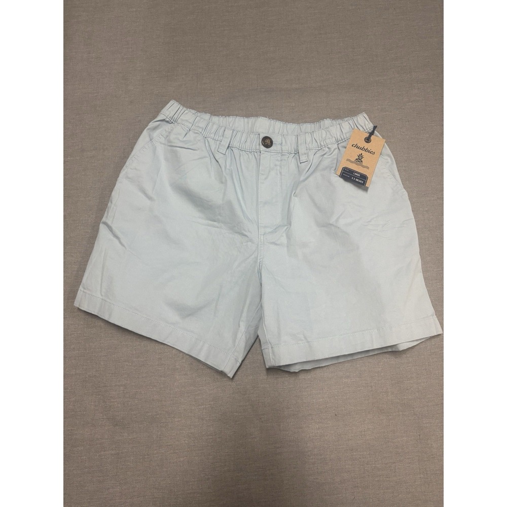 Chubbies The Altitudes 5.5" Shorts Men's Large Light Pastel Blue Stretch Twill